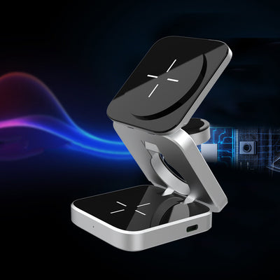 3 In 1 Foldable  Magnetic Wireless Charger Station