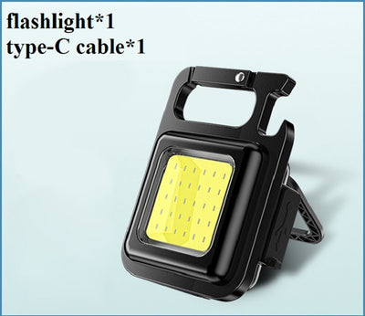 Mini Portable Flashlight Rechargeable Keychain Work Light