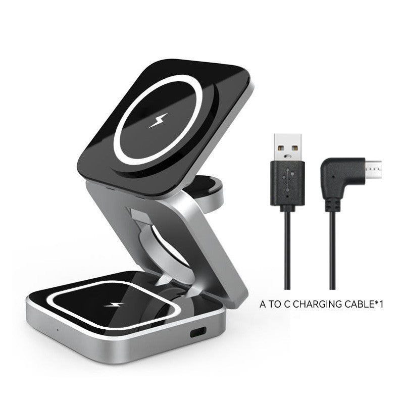 3 In 1 Foldable  Magnetic Wireless Charger Station